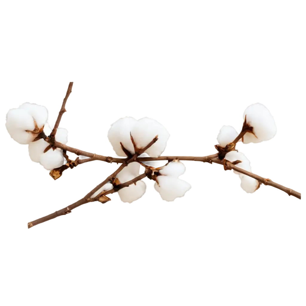 HighQuality-PNG-Image-of-a-Cotton-Branch-for-Versatile-Uses