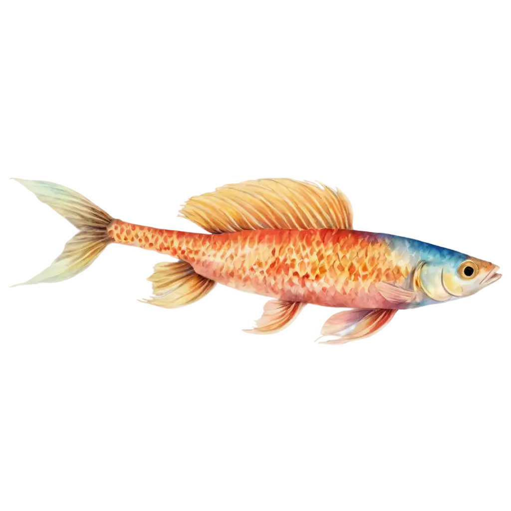 Beautiful-Aquarium-Fish-Watercolor-Painting-PNG-HighQuality-Transparent-Image-for-Creative-Projects