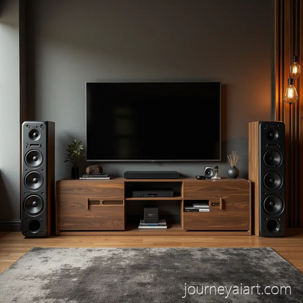 Cozy-Manly-LivingCozy-manly-living-room-Room-with-Large-TV-and-Tower-Speakers