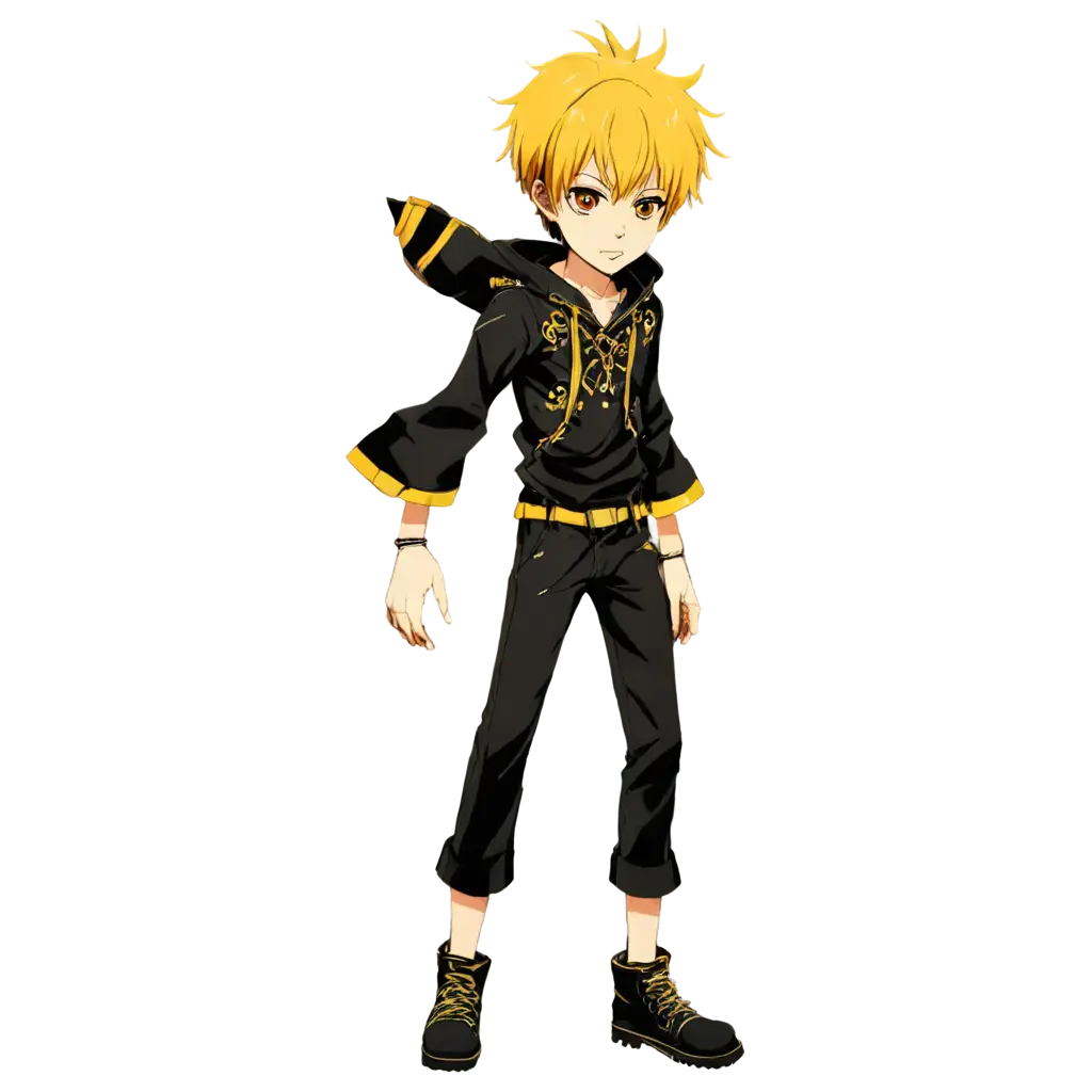 Anime-Scary-Boy-Yellow-Color-PNG-Image-for-Distinct-Visual-Impact