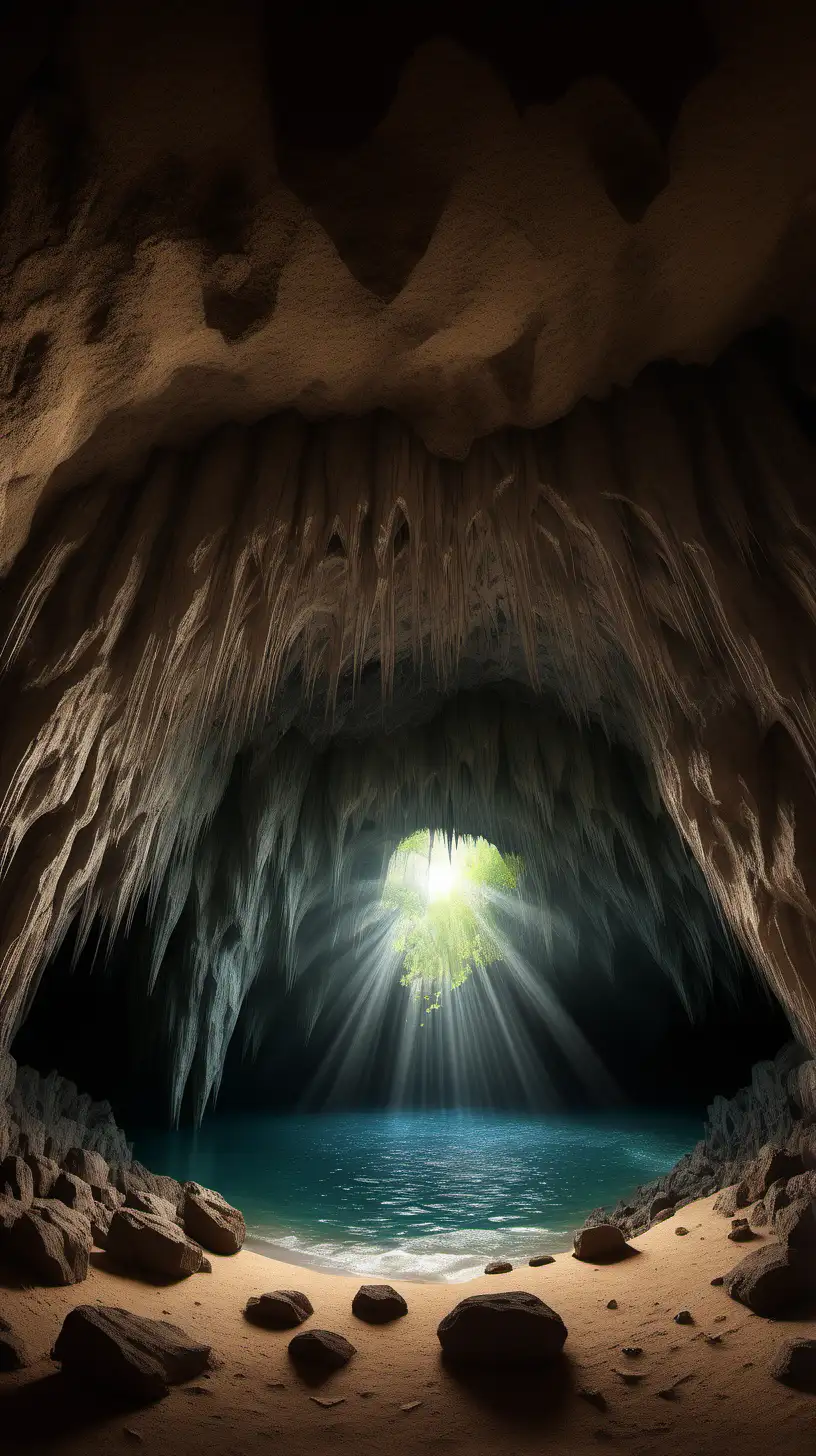 Mystical Cave with Hidden Nirvana John Simmons Style