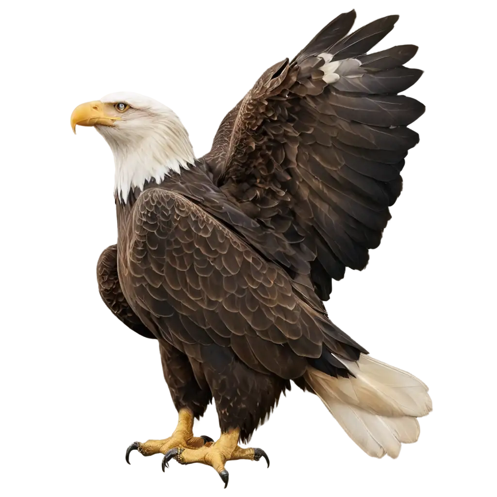 A patriotic bald eagle image with a large canon