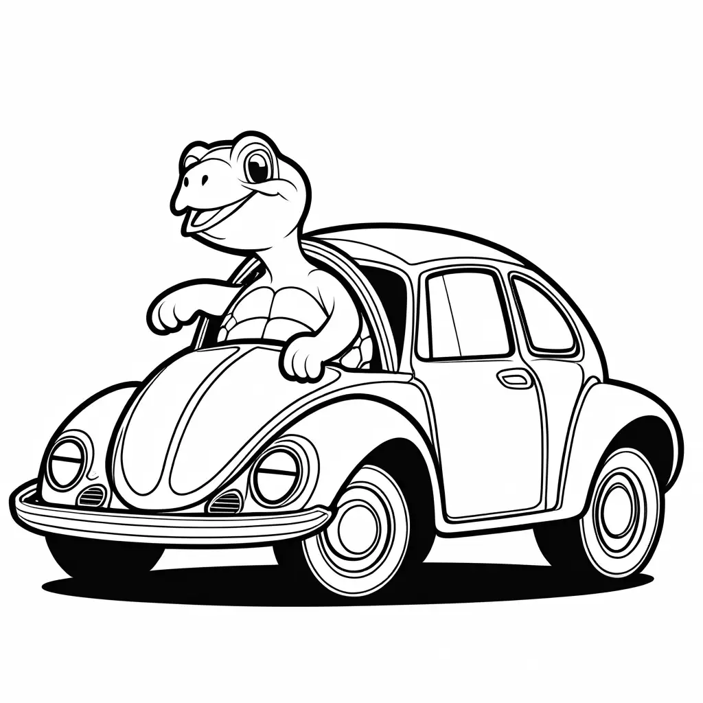 Cartoon-Turtle-Driving-Car-Coloring-Page