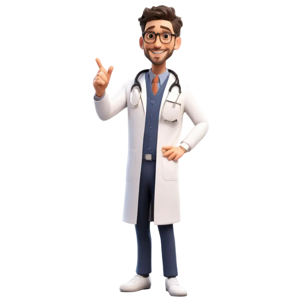 Professional-Male-Doctor-Cartoon-PNG-Image-Smiling-Doctor-with-Glasses-and-Stethoscope