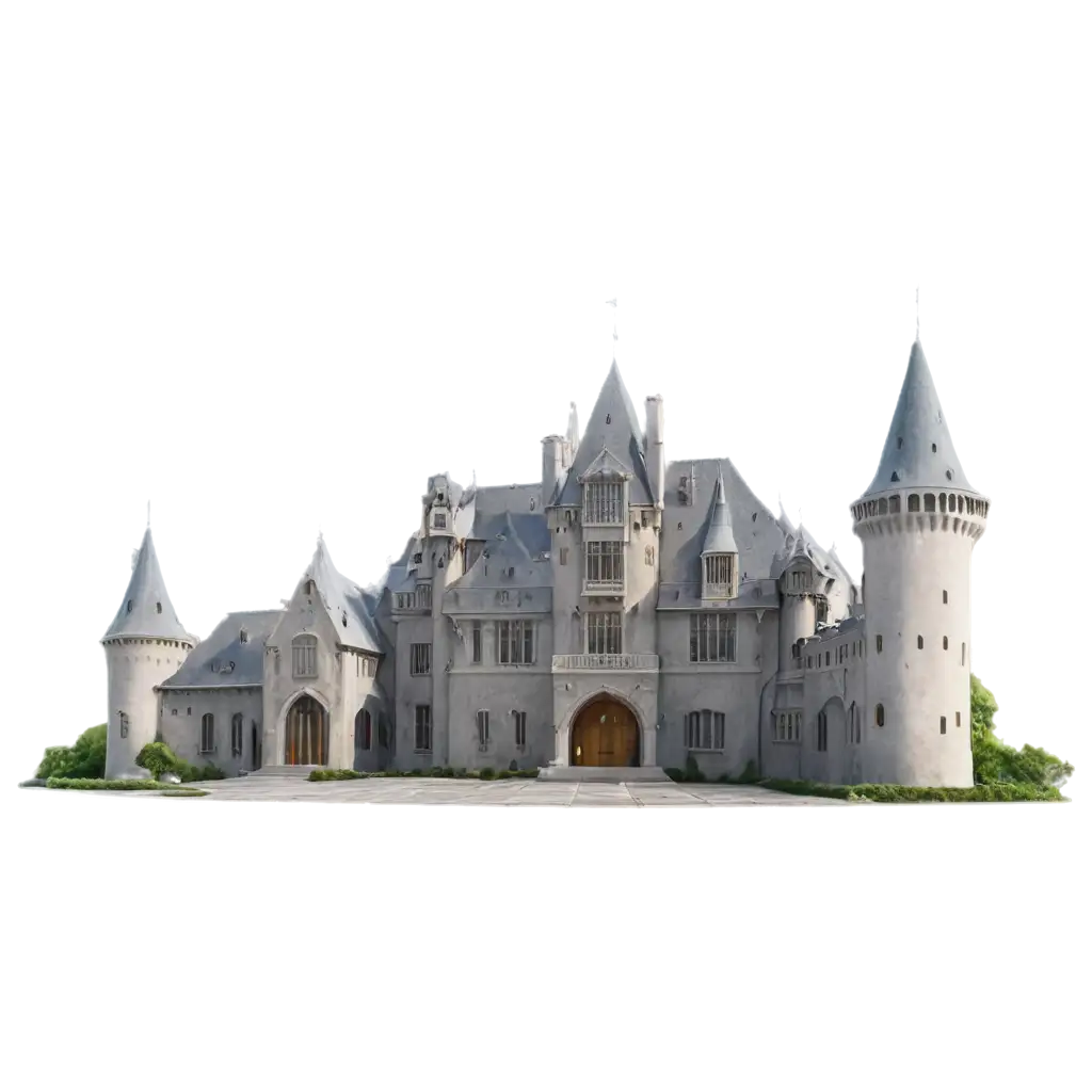 Gray-Modern-Castle-PNG-Image-HighQuality-Transparent-Image-for-Versatile-Use