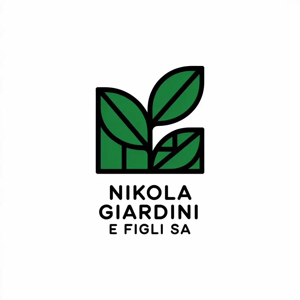 LOGO Design for Nikola Giardini e figli SA Green Leaf Symbol with Construction Industry Theme