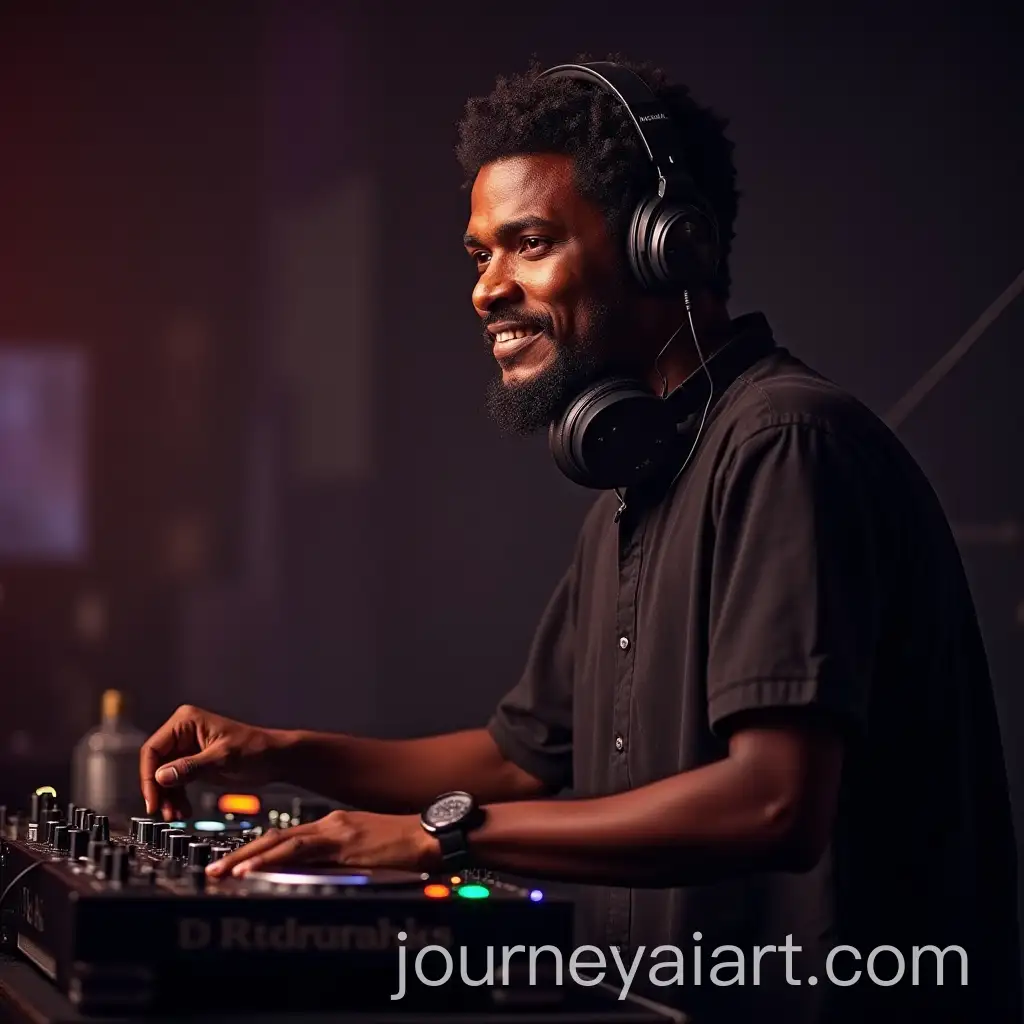 Sri-Lankan-DJ-on-Set-Enjoying-the-Moment-with-Headphones