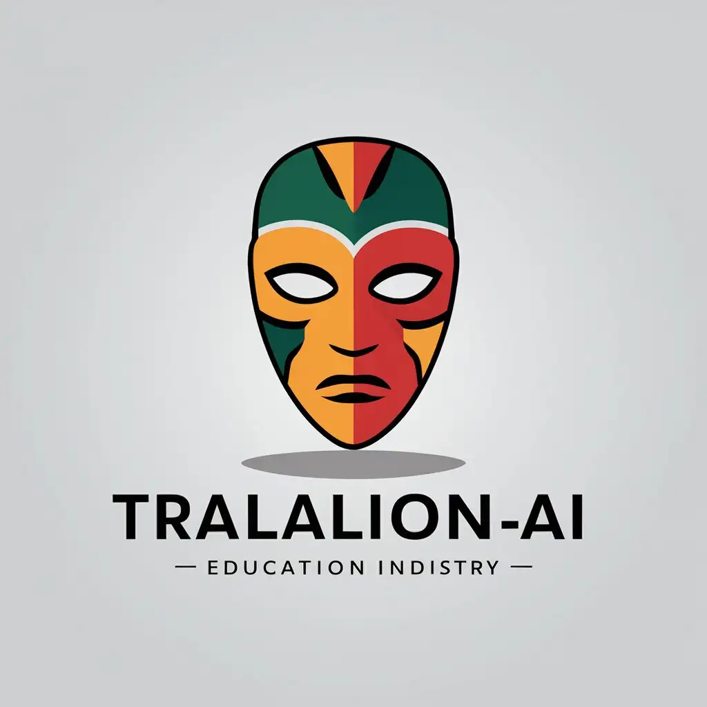 LOGO Design For TralalionAI African Mask in Vibrant Colors for Education Industry