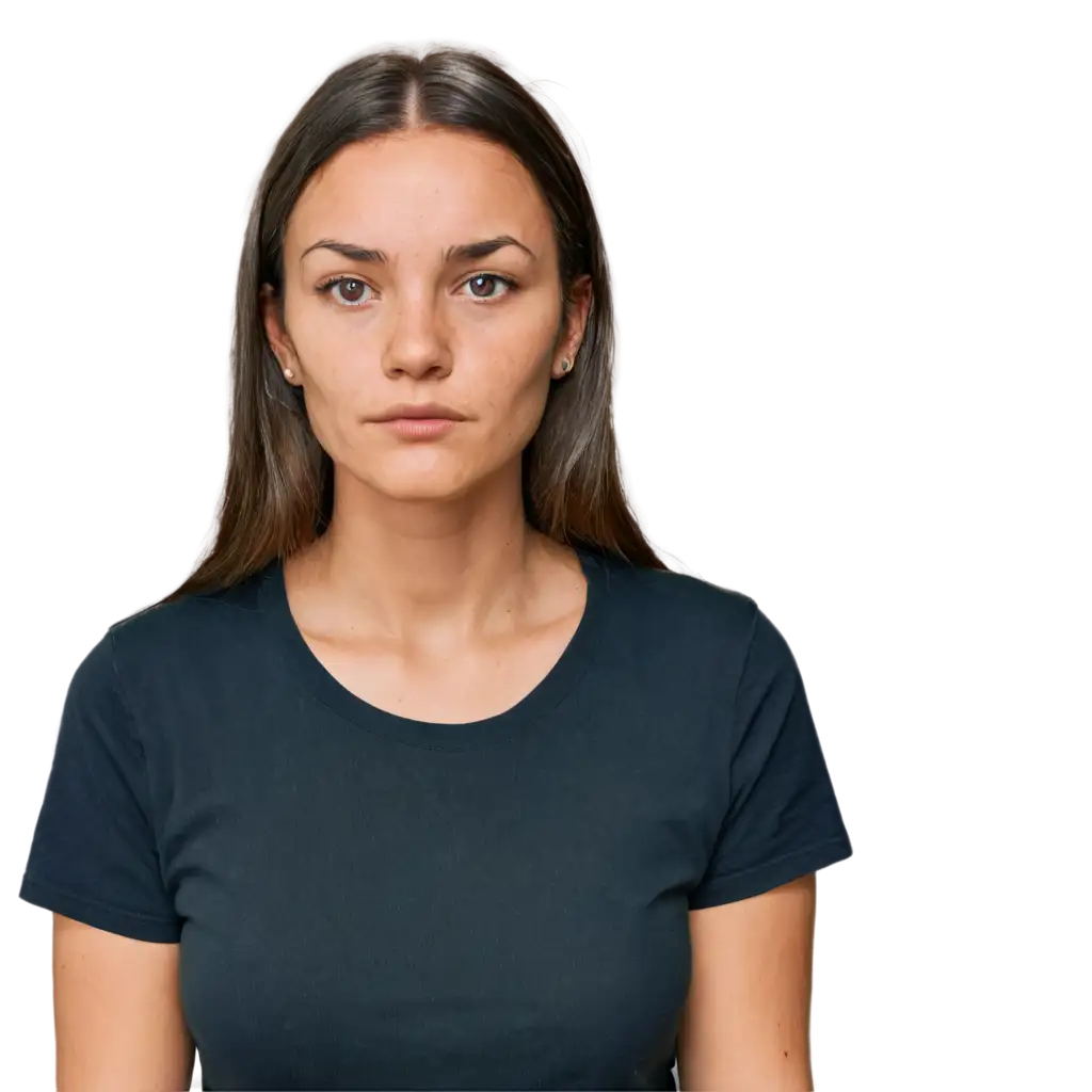 Realistic-American-Woman-PNG-Portrait-with-Detailed-Facial-Features-and-Dark-Collared-Shirt