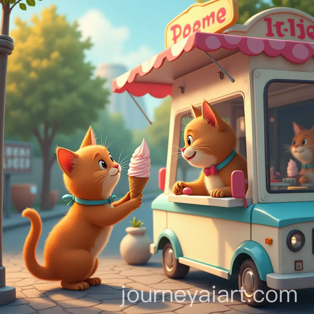 Cat-Buying-Ice-Cream-from-Ice-Cream-Truck