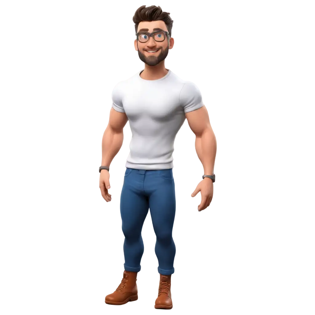 HighQuality-PNG-of-a-Muscular-Man-in-a-TShirt-for-Versatile-Use