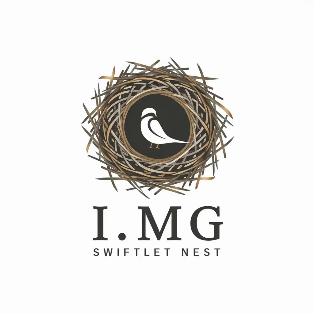 LOGO-Design-For-IMG-Minimalistic-Vector-Logo-with-Swiftlet-Nest-Symbol