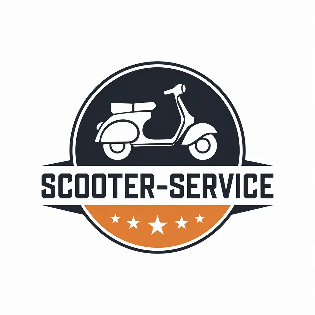 LOGO-Design-For-ScooterService-Modern-Scooter-Theme-with-Clear-Background