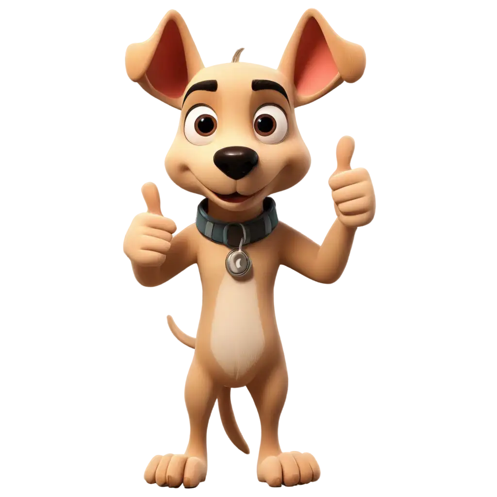 Cartoon-Dog-Gives-a-Thumbs-Up-HighQuality-PNG-Image-for-Versatile-Use