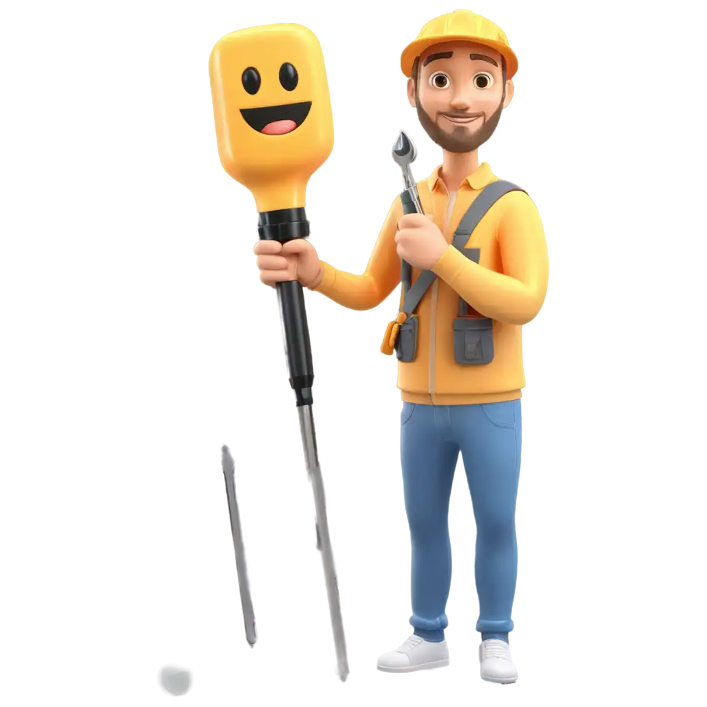 Technician-Yellow-Emoji-with-Mobile-Screwdriver-PNG-HighQuality-Image-for-Versatile-Use