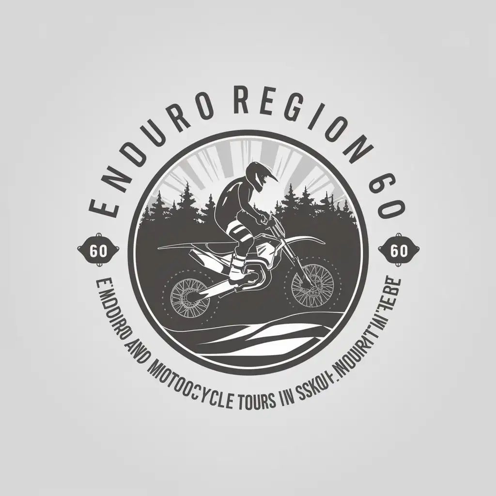 LOGO-Design-for-Enduro-Region-60-Motocross-and-Forest-Theme-in-Pskov