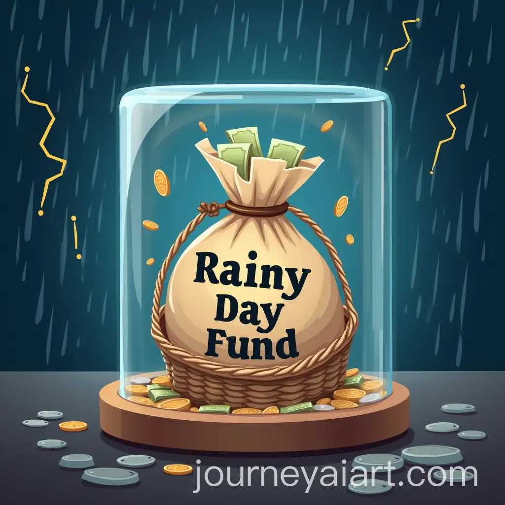 Rainy-Day-Fund-in-Glass-Case-with-Coins-and-Banknotes