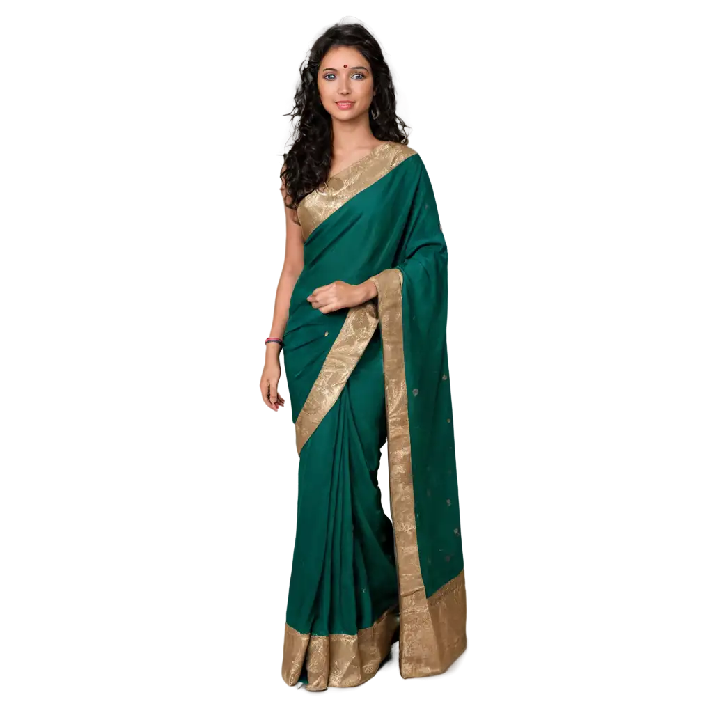 PNG-Image-of-a-Girl-Wearing-Saree-HighQuality-Visual-Representation