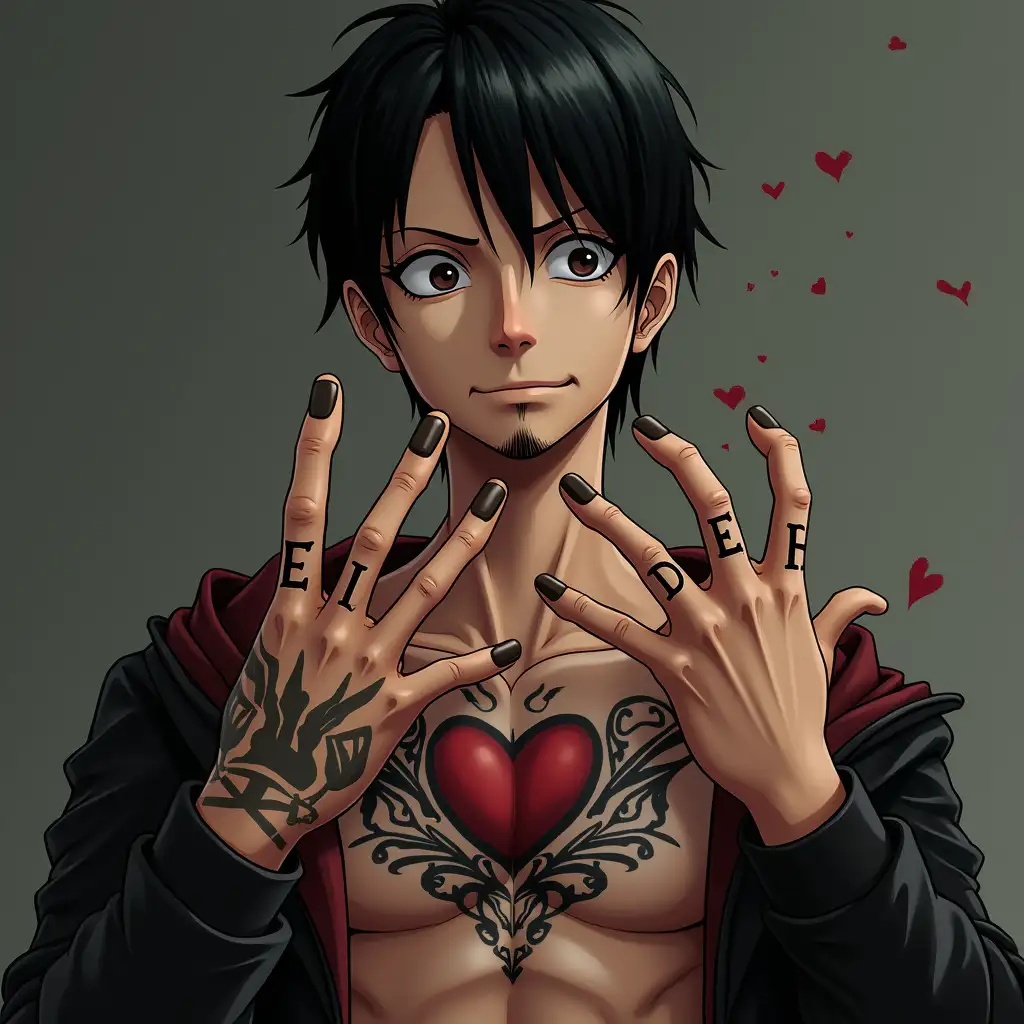 Trafalgar-D-Water-Law-Character-Portrait-with-Tattoos-and-Smirk