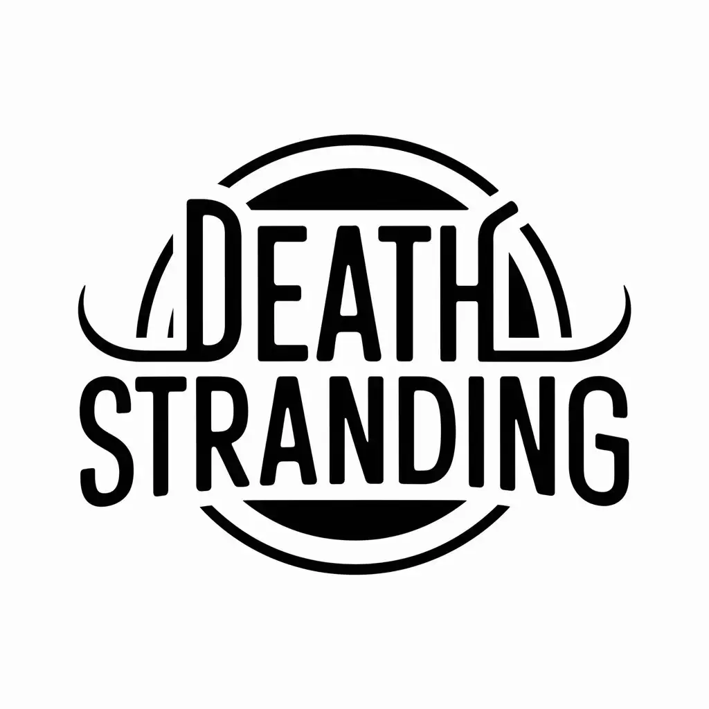 a vector logo design,with the text "Death stranding", main symbol:Death stranding,Moderate,be used in Entertainment industry,clear background