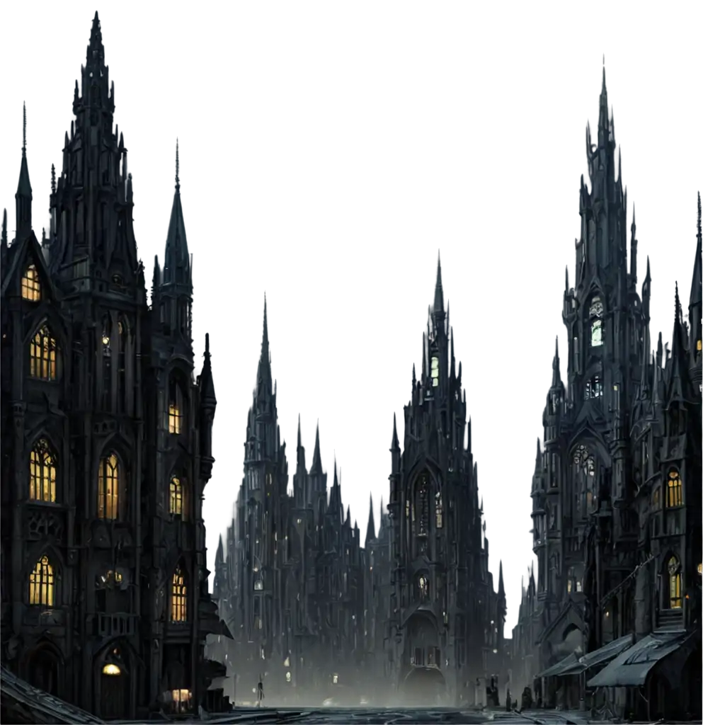 Create-a-Futuristic-City-with-Gothic-Images-in-PNG-Format