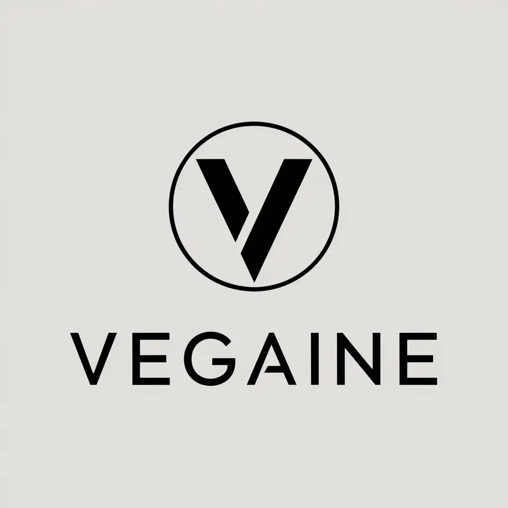 a vector logo design,with the text "Vegaine ", main symbol:Vegaine 
,Minimalistic,be used in clothing industry,clear background