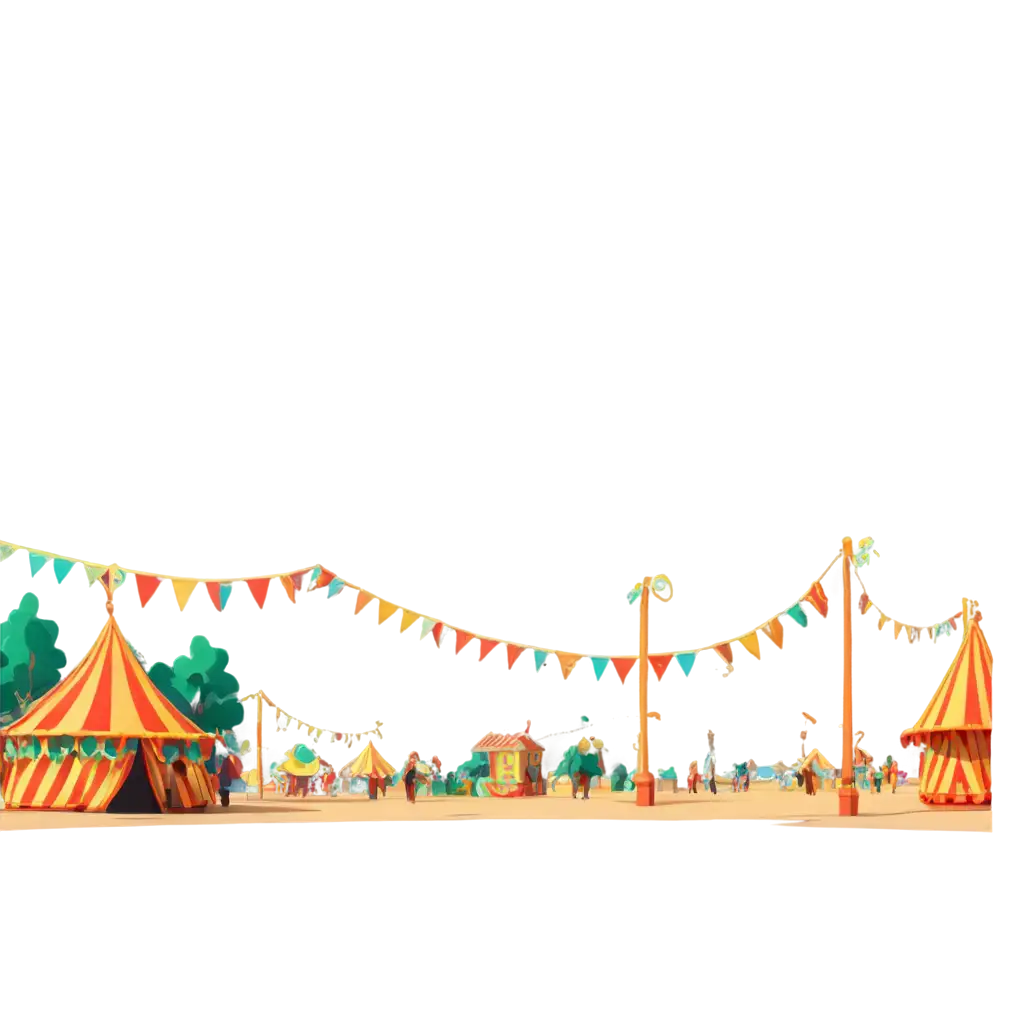 Vibrant-Village-Carnival-in-2D-Animation-PNG-Format-for-HighQuality-Visuals