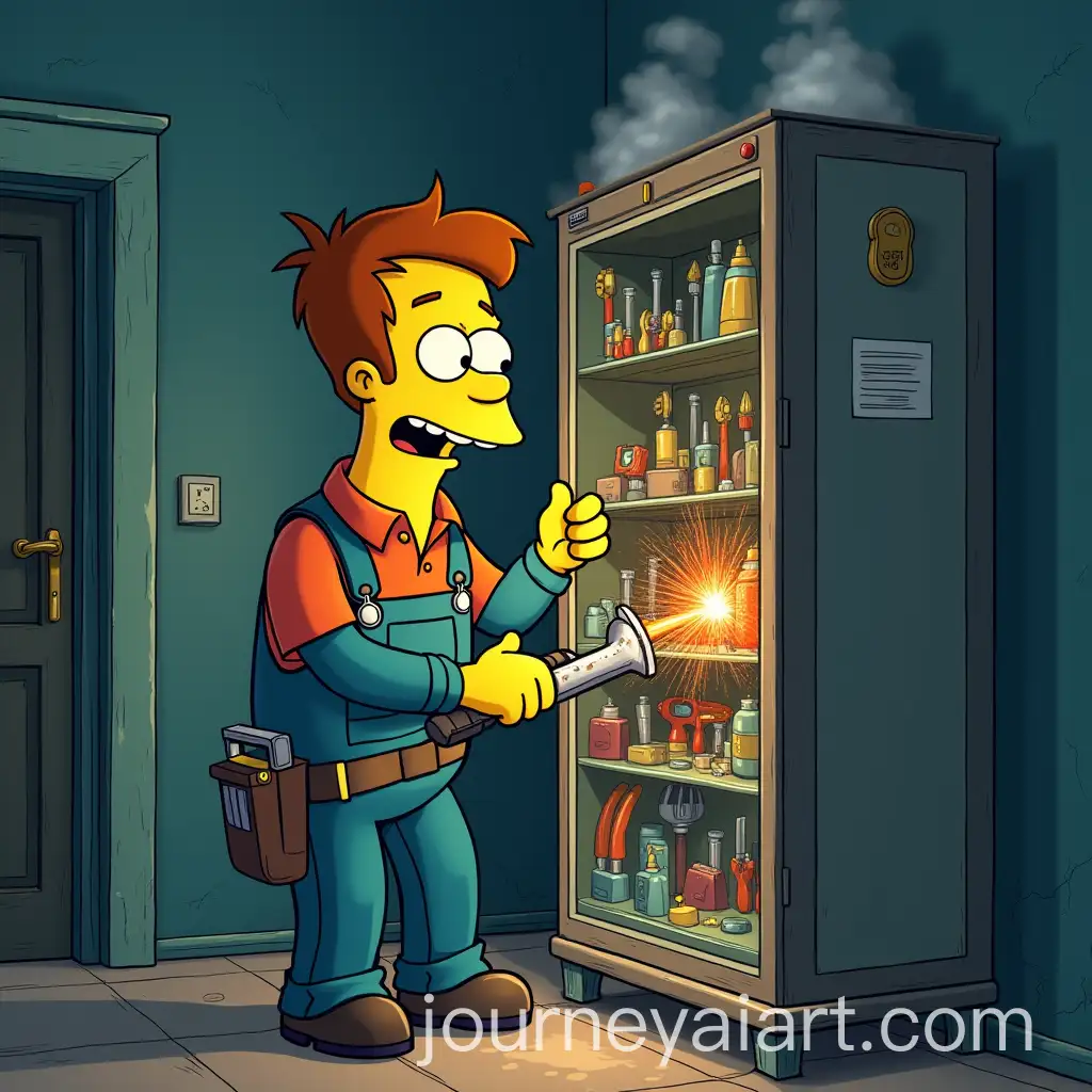 Electrician-Facing-Danger-with-Sparks-and-Smoke-in-a-Simpsons-Style-Animation