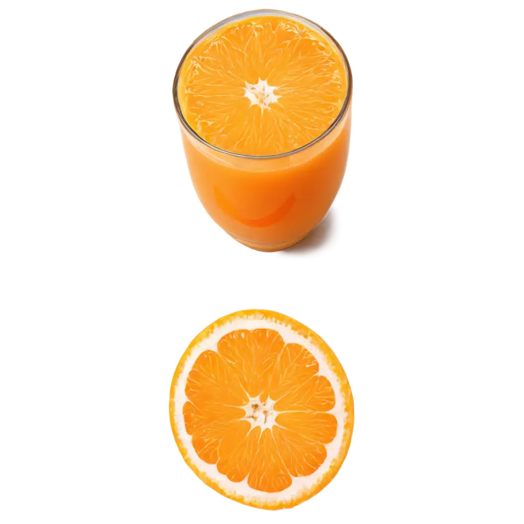 Two glasses of orange juice with orange slices