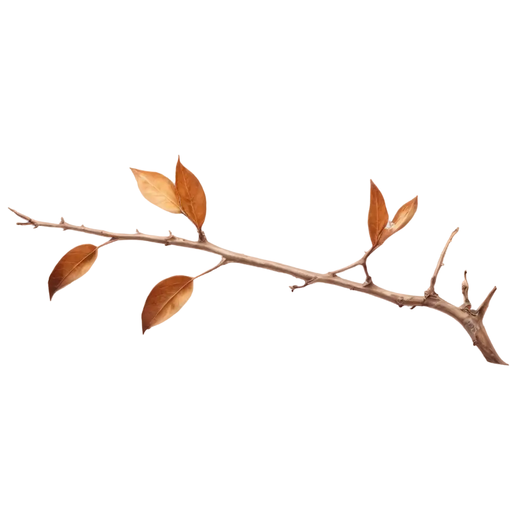 Dry-Branch-with-Leaves-PNG-HighQuality-Transparent-Image-for-Versatile-Use