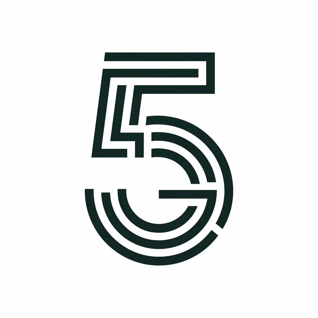 a vector logo design,with the text "5", main symbol:Transform a 5 into a g,Moderate,clear background