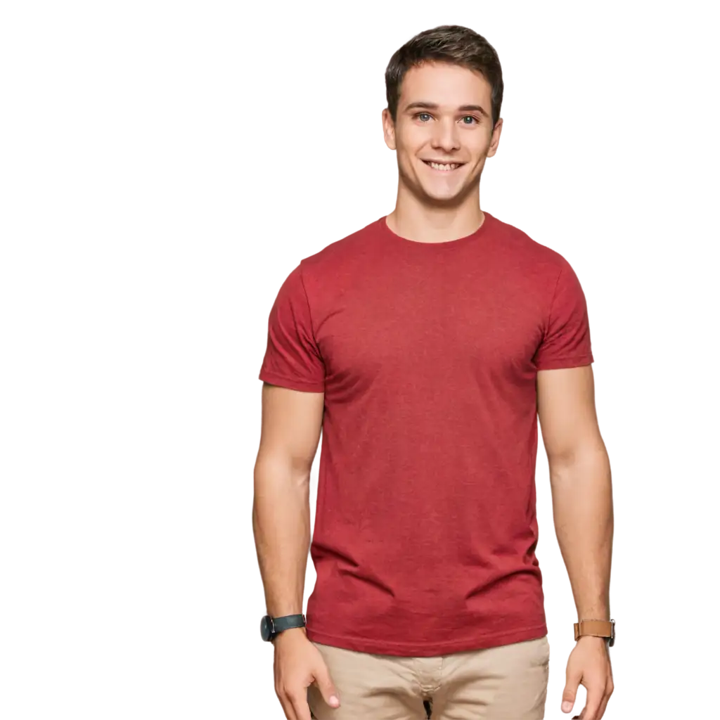 HighQuality-Gildan-Heather-Red-TShirt-PNG-for-Design-and-Branding