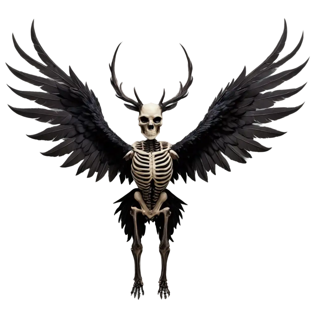 Skeleton-Deer-with-Raven-Wings-and-Talons-PNG-Unleash-Dark-Fantasy-Art