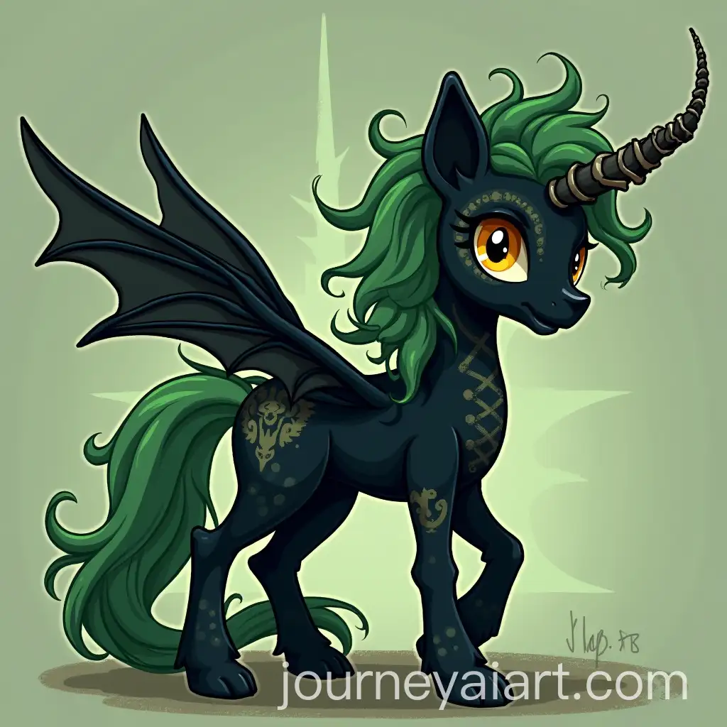 Sinister-Black-Changeling-Pony-with-Insect-Wings-and-Divine-Patterns