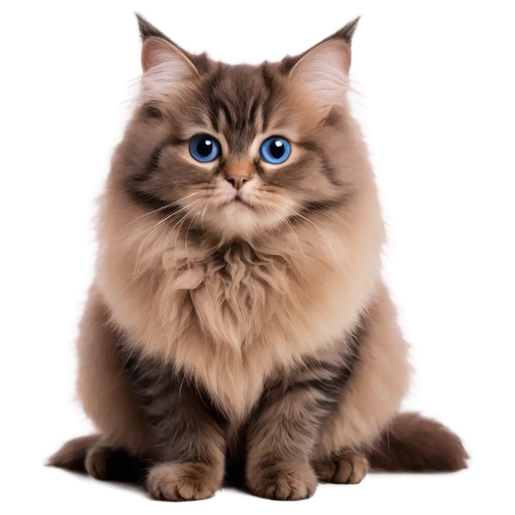 Fluffy-Cat-PNG-Image-HighQuality-and-Versatile-for-All-Your-Creative-Projects