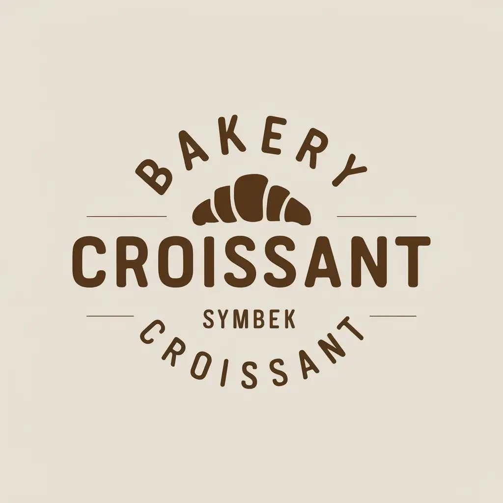 a vector logo design,with the text "bakery croissant", main symbol:bakery croissant store,complex,be used in Restaurant industry,clear background