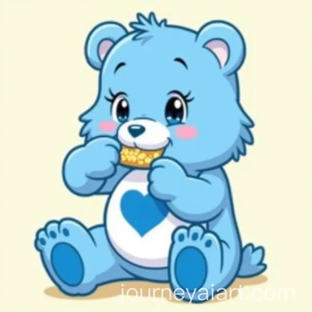 Blue-Care-Bear-Enjoying-Popcorn-on-Twitch-Emote
