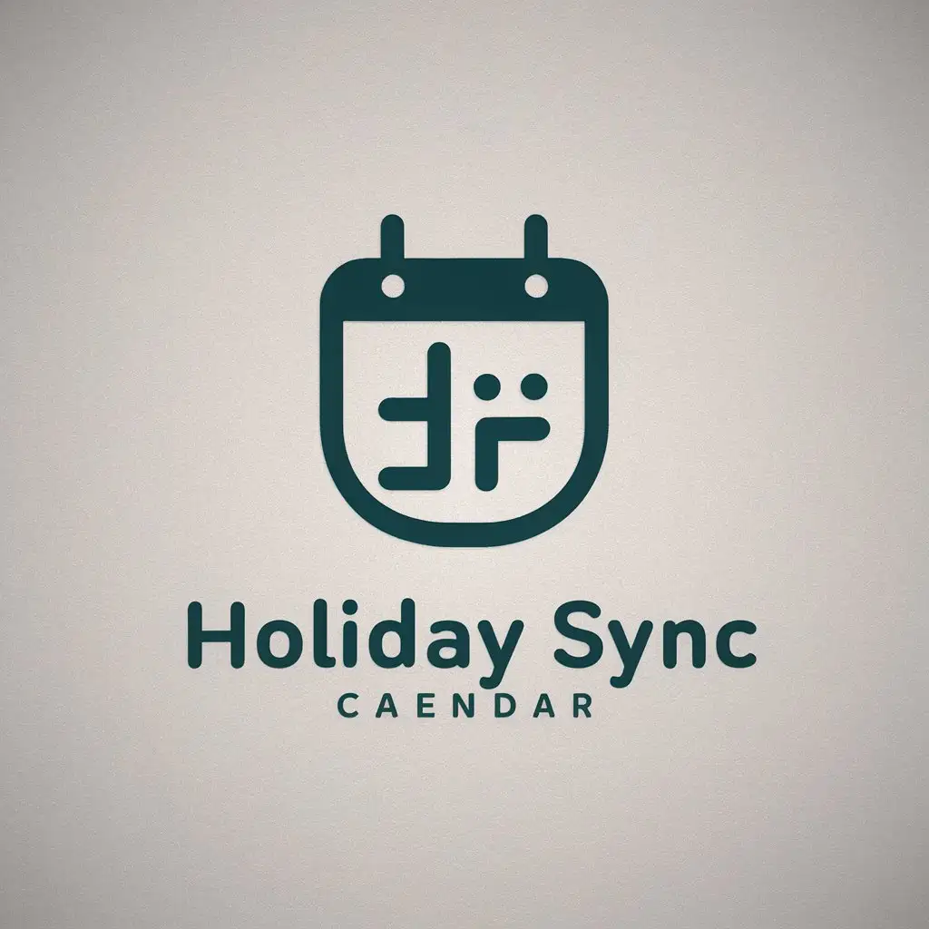 a vector logo design,with the text "holiday sync calendar", main symbol:holiday sync calendar,Moderate,clear background