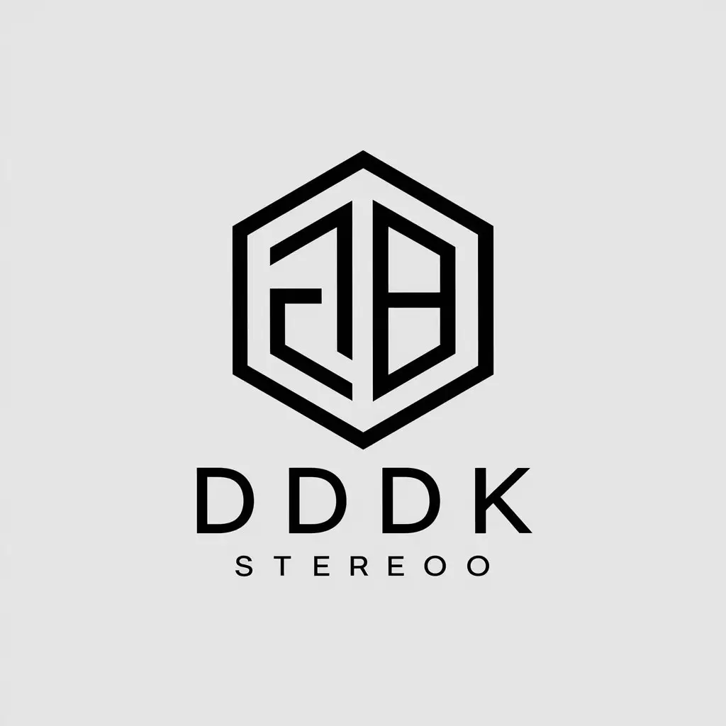 LOGO-Design-for-DD-Stereo-Hexagon-Symbol-on-Clear-Background