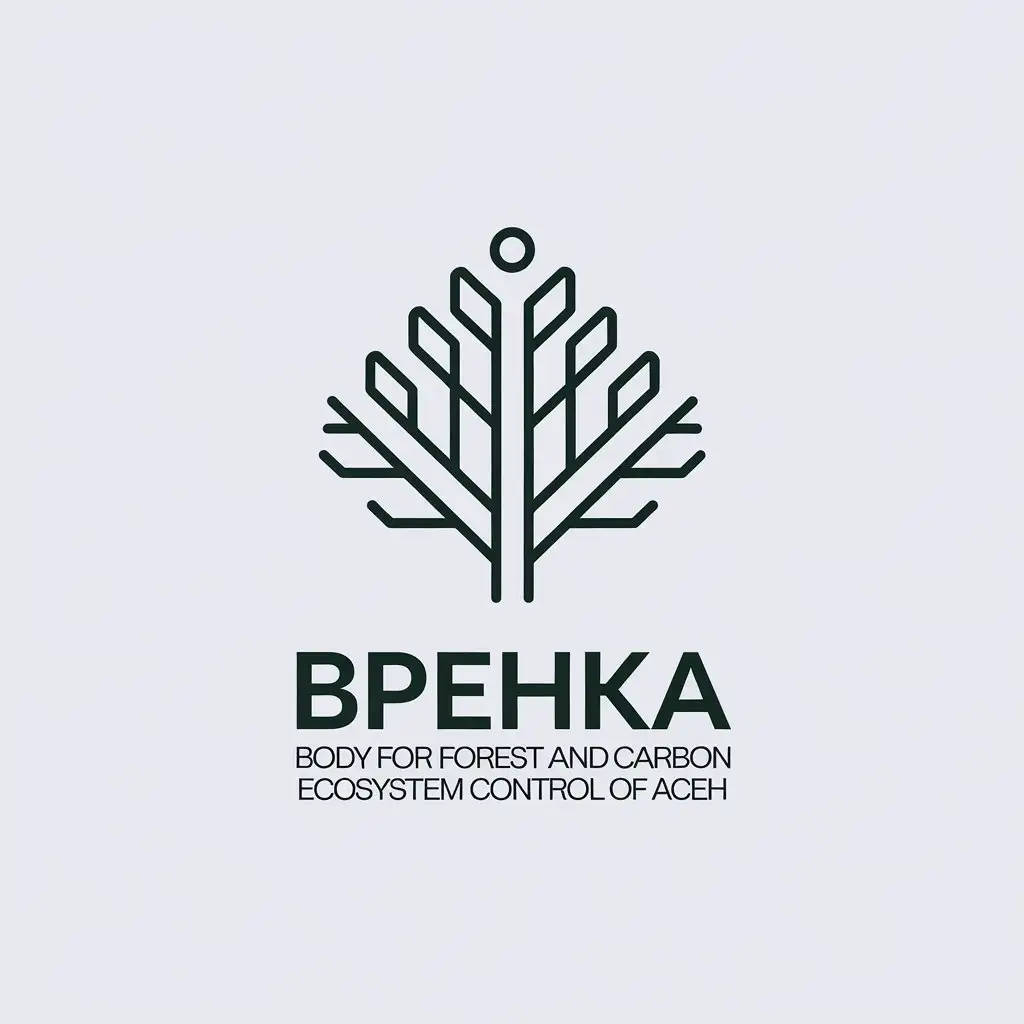 LOGO Design for Body for Forest and Carbon Ecosystem Control of Aceh Minimalistic BPEHKA Symbol with Clear Background