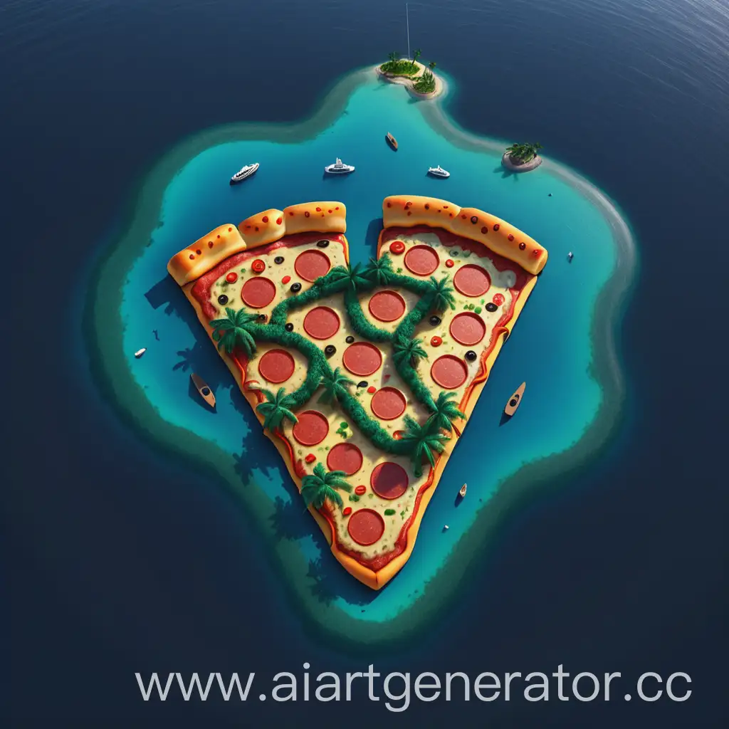 Pizza-Island-Floating-in-the-Ocean