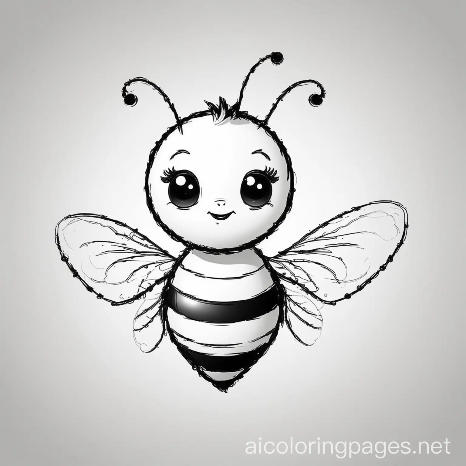 Cute-Baby-Bee-Cartoon-for-Childrens-Coloring-Page