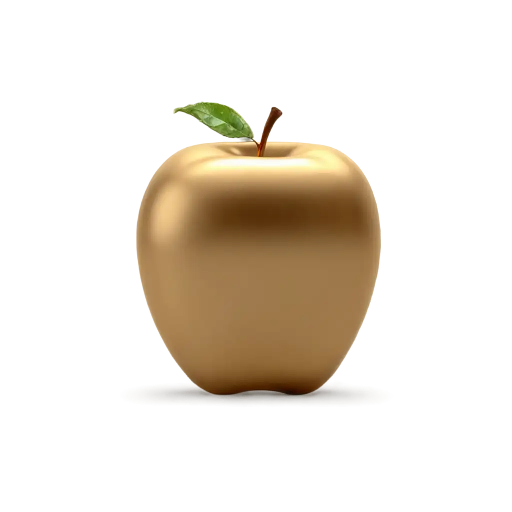 Golden-Apple-PNG-HighQuality-Transparent-Image-for-Versatile-Uses