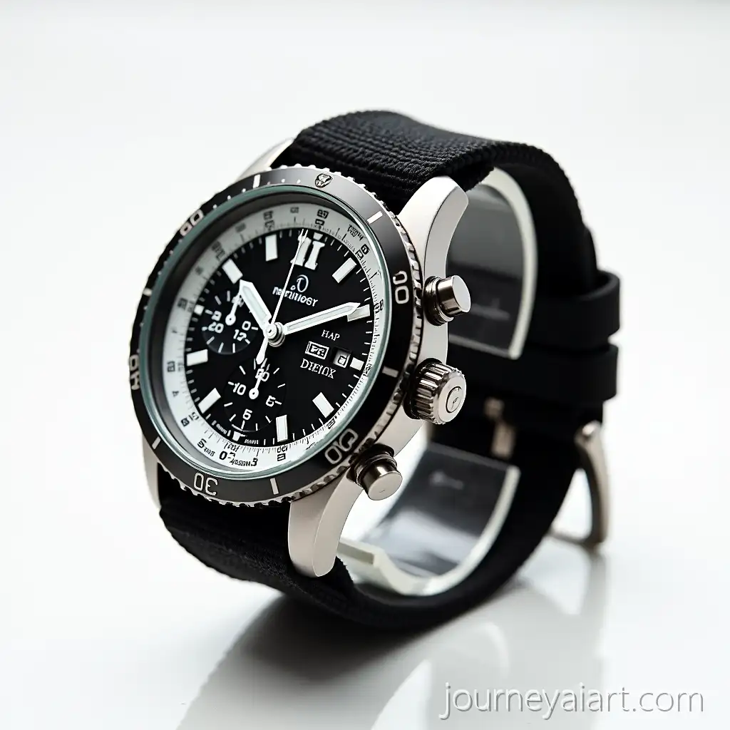 MenAI-Image-Expansion-Guides-Chronograph-Wristwatch-with-Moon-Mission-Theme-and-Black-Velcro-Strap