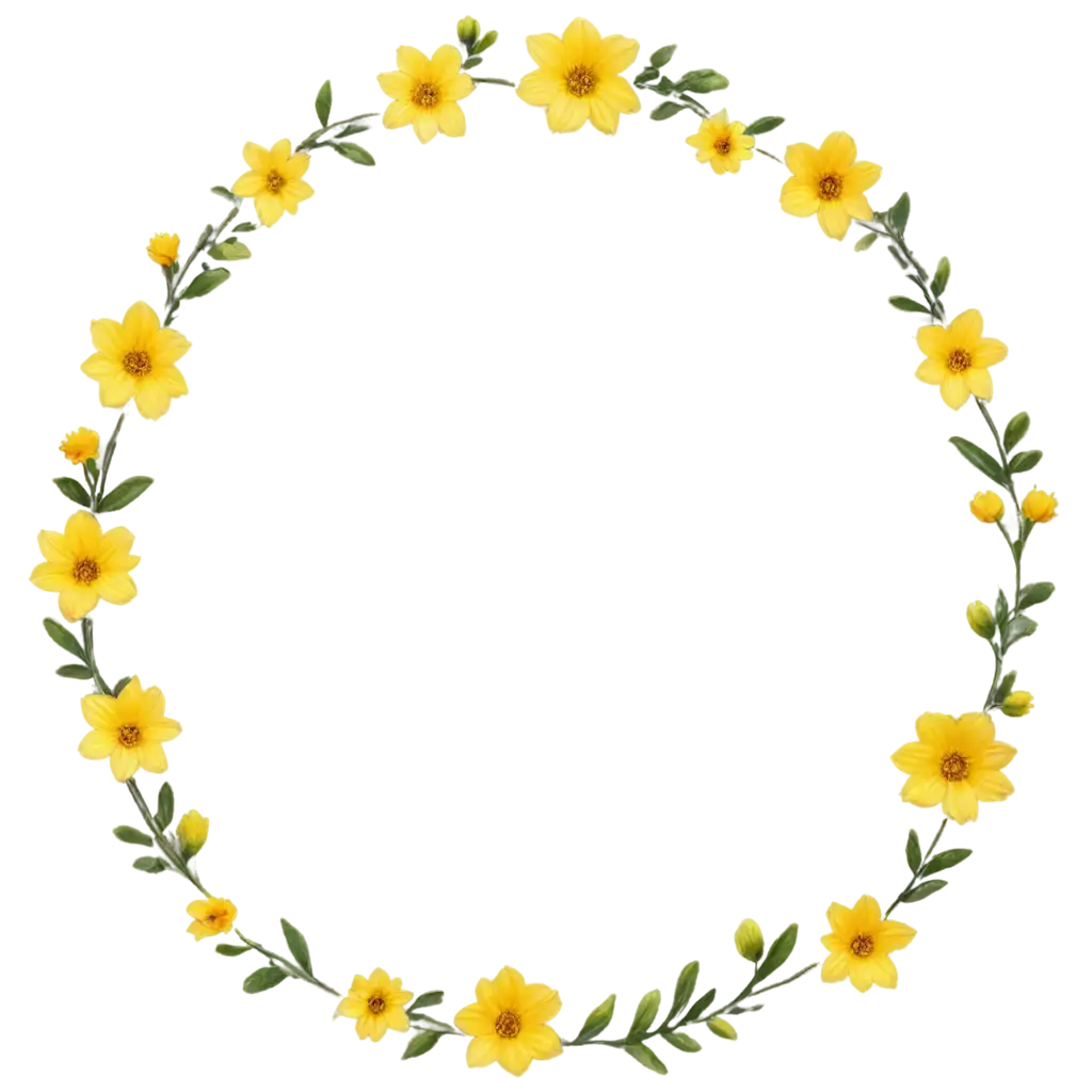 Yellow-Flower-Round-PNG-Captivating-Floral-Design-for-Versatile-Digital-Use