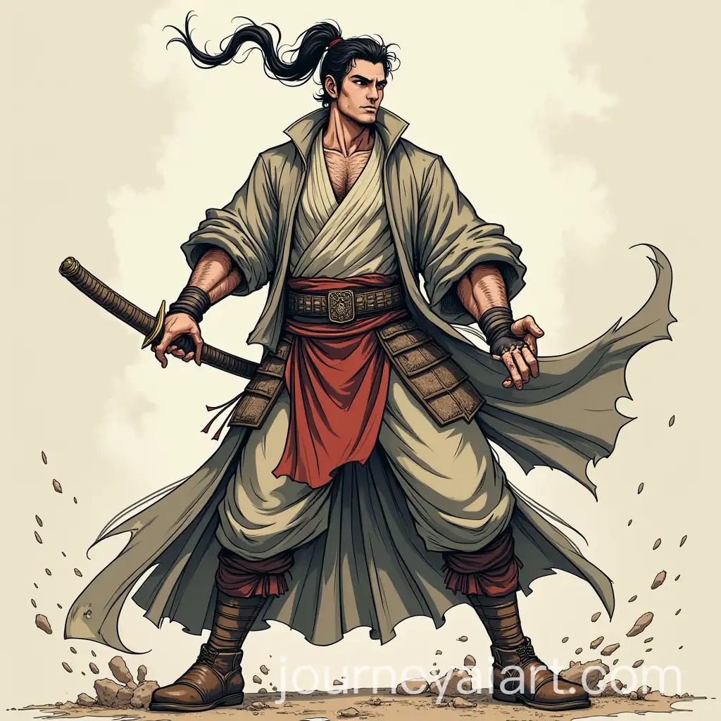 Heroic-Warrior-Preparing-for-Battle-in-Manga-Style