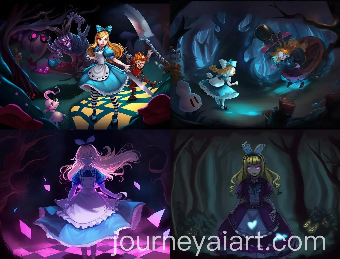 Dark-Alice-in-Wonderland-Scene-with-Rainbow-Aesthetic