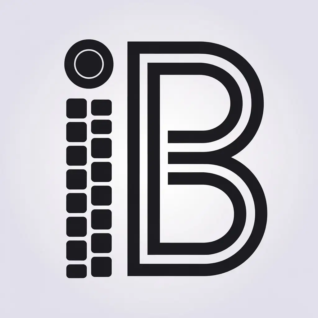 LOGO-Design-For-IB-Minimalistic-Computer-Keyboard-Symbol-for-Technology-Industry