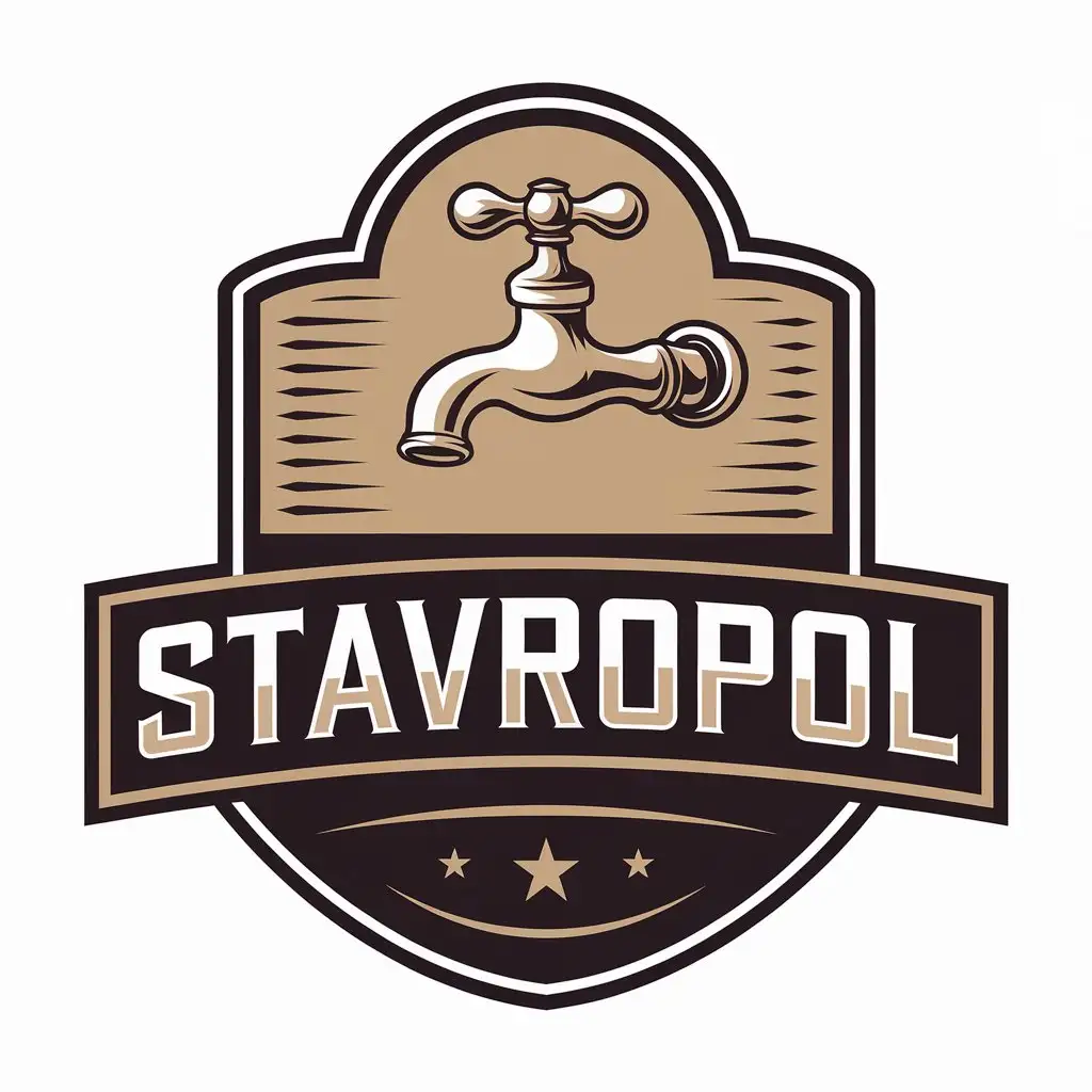 a vector logo design,with the text "Stavropol", main symbol:kitchen faucet,Moderate,be used in Construction industry,clear background