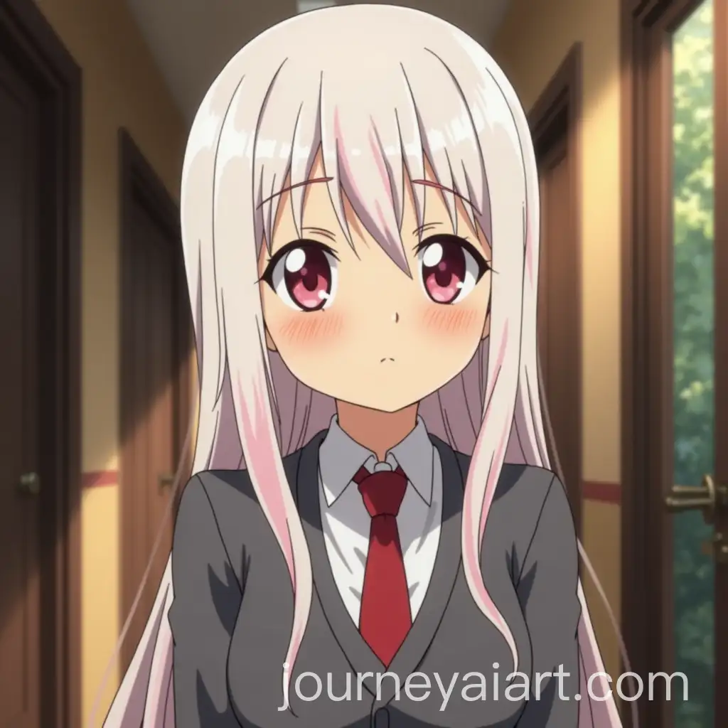 Anime-Girl-in-School-Hallway-with-Evening-Light-and-Freckles